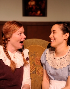 Mary-Margaret Roberts as Anne Shirley and Jaclyn Holtzman as Diana Barry